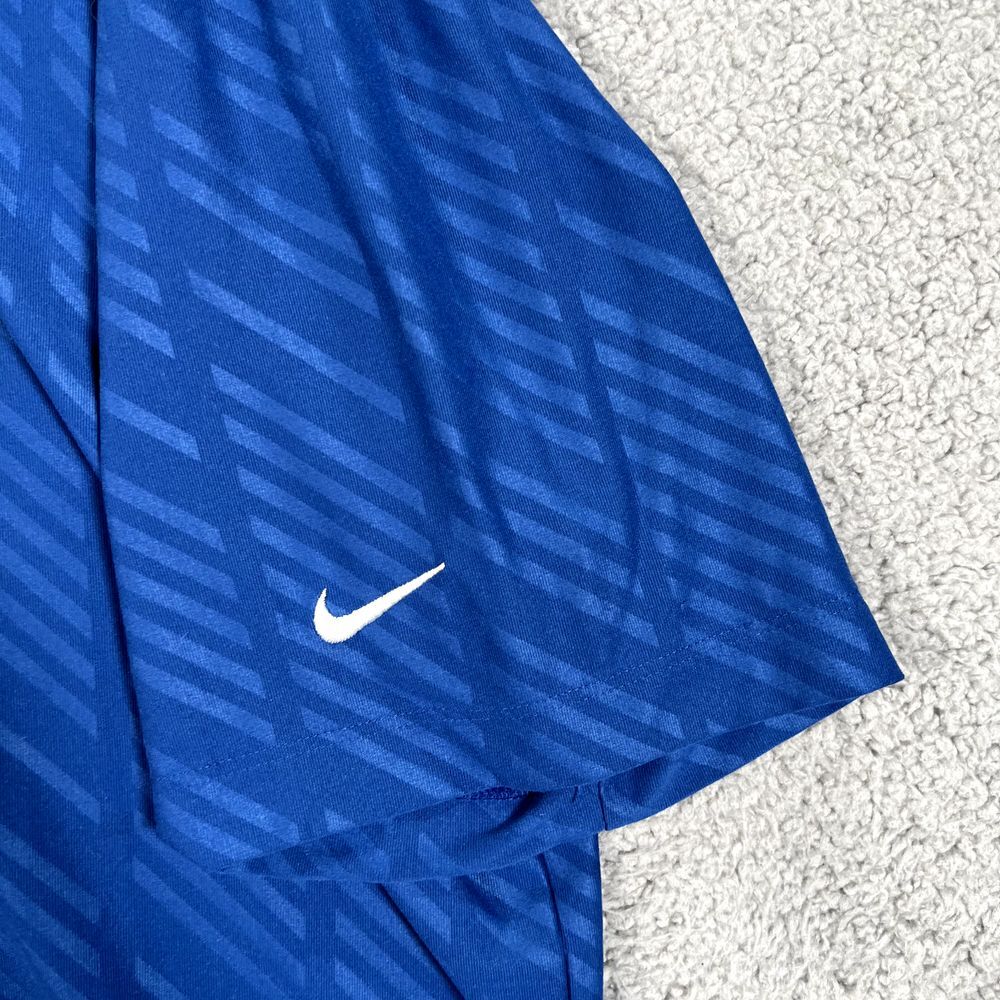 Nike Polo Shirt Mens Large Blue Active Golf Short Sleeve Performance Stretch - Picture 6 of 16